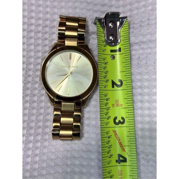 MICHAEL KORS MK3179 Women Slim Runaway Gold tone Watch W120 - Picture 3 of 6